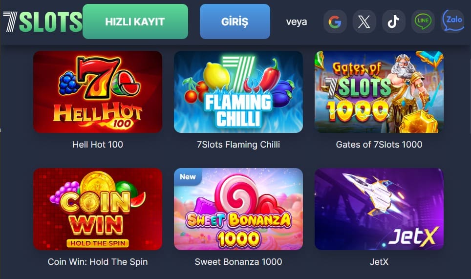 7Slots casinoda binlerce slot oyunları